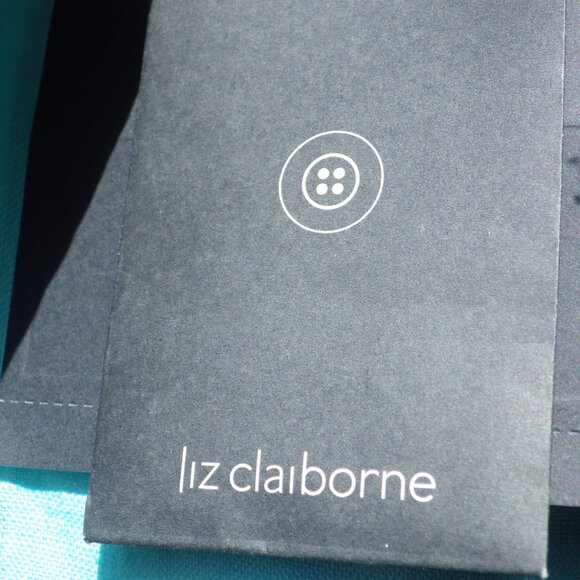 NWT Aqua Blue Linen Blouse/ Tunic/ Liz Claiborne/ MEDIUM - Picture 6 of 7